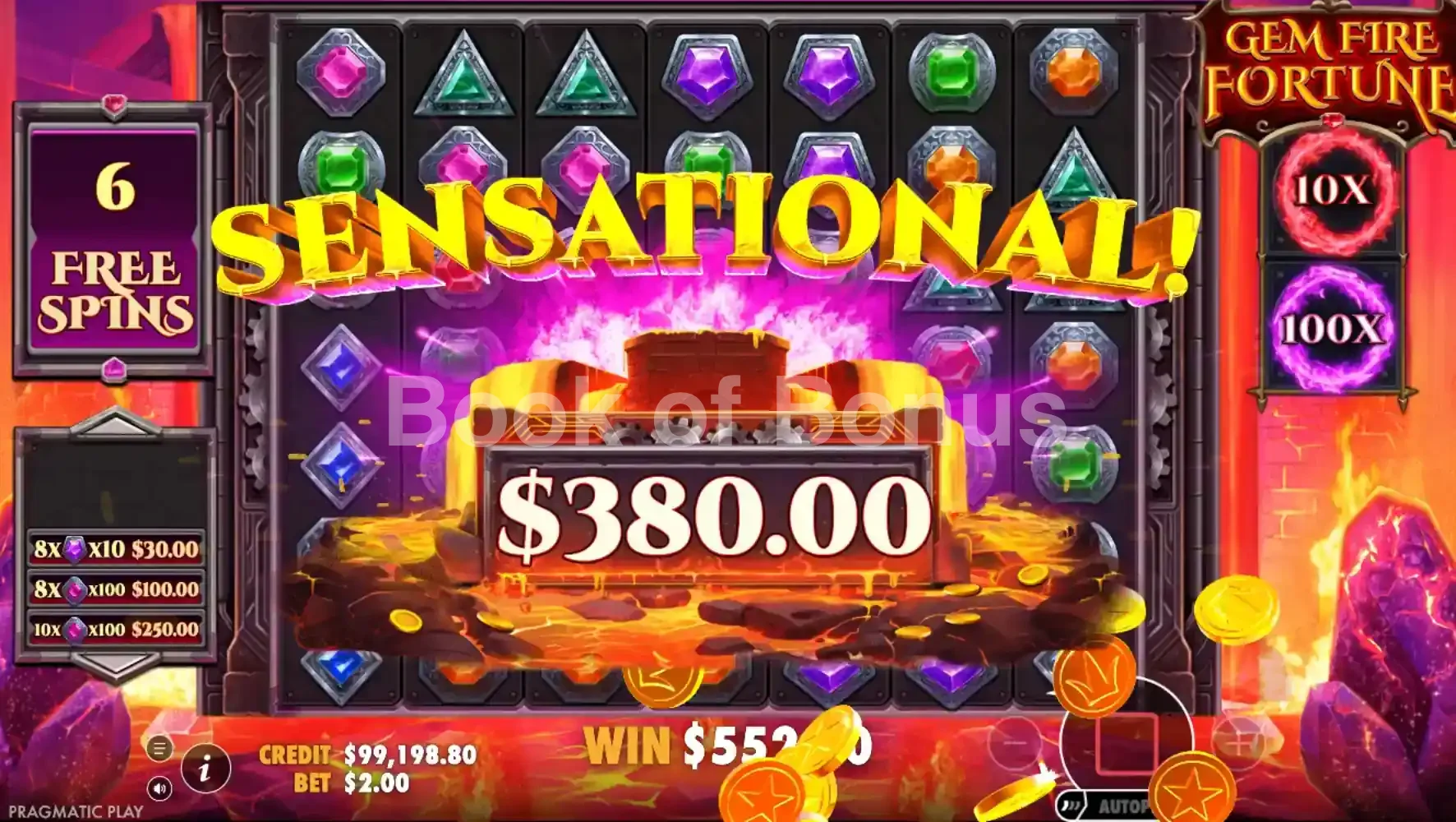 Gem Fire Fortune par Pragmatic Play - gros gain