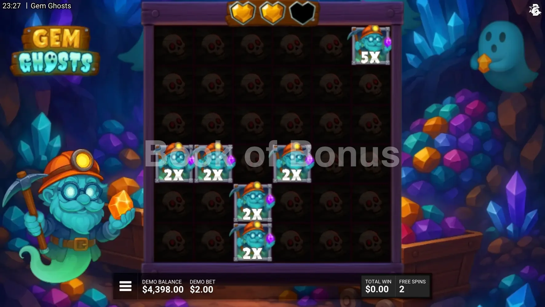Gem Ghosts par Hacksaw Gaming - tours gratuits