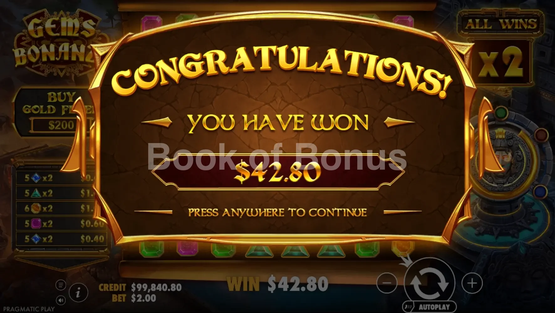 Grand gain Gems Bonanza