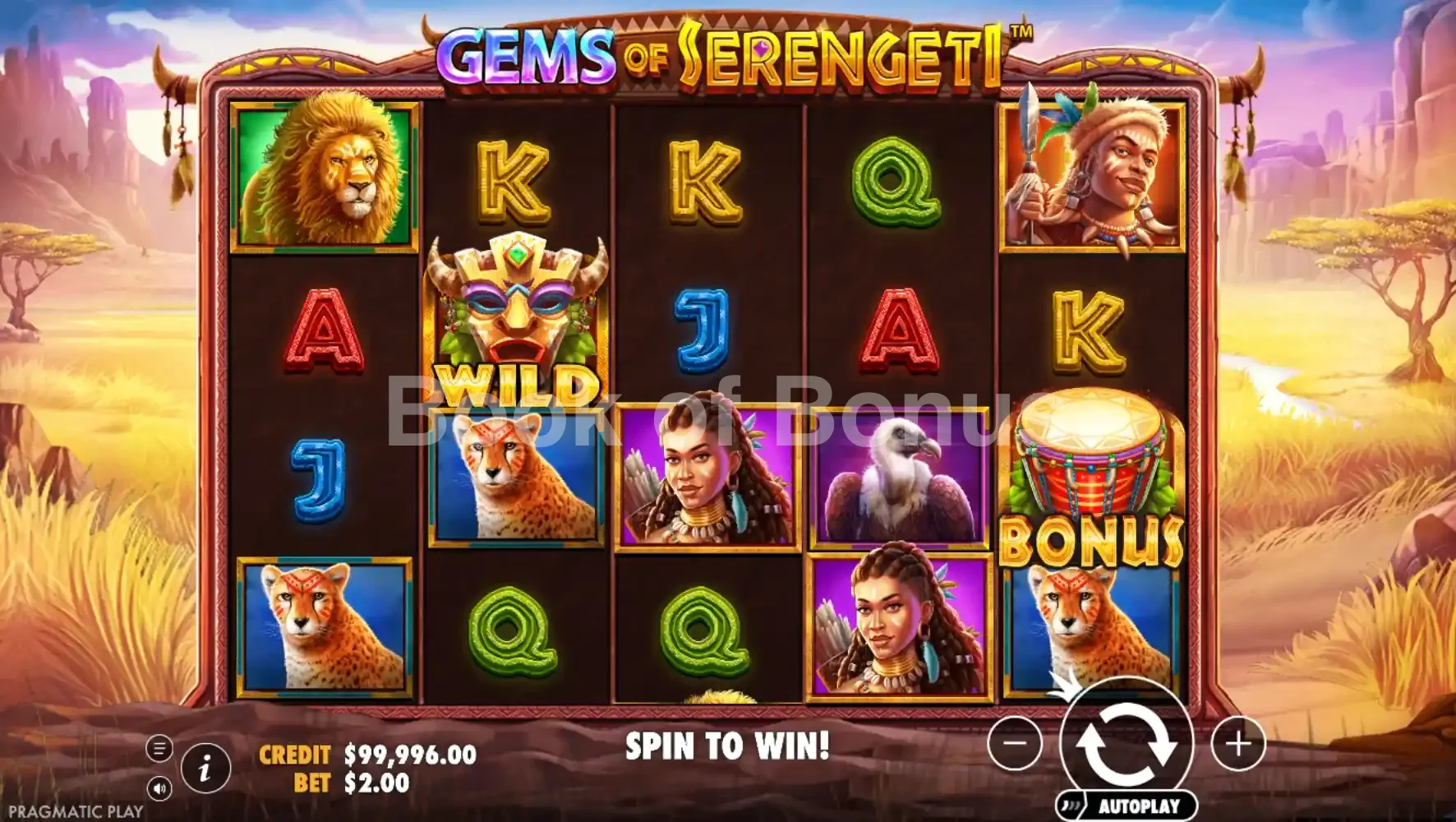 Gems of Serengeti par Pragmatic Play - base game 2