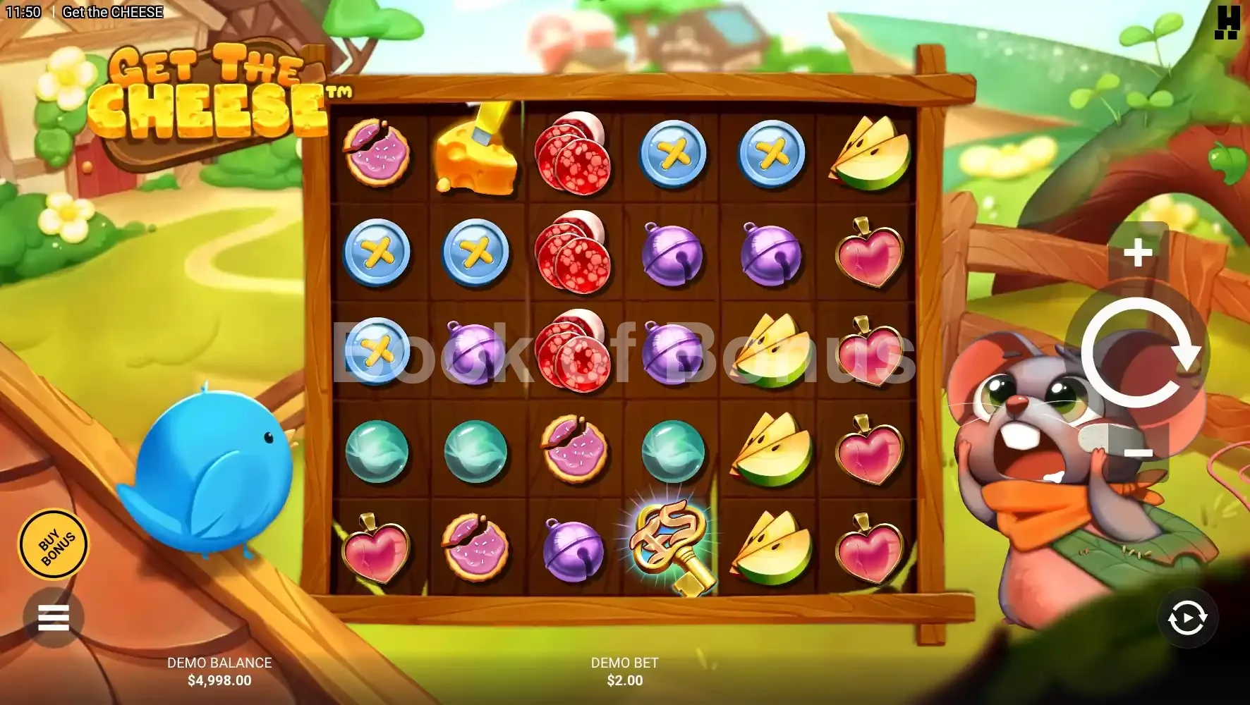 Get The Cheese par Hacksaw Gaming - jeu de base et disposition des rouleaux