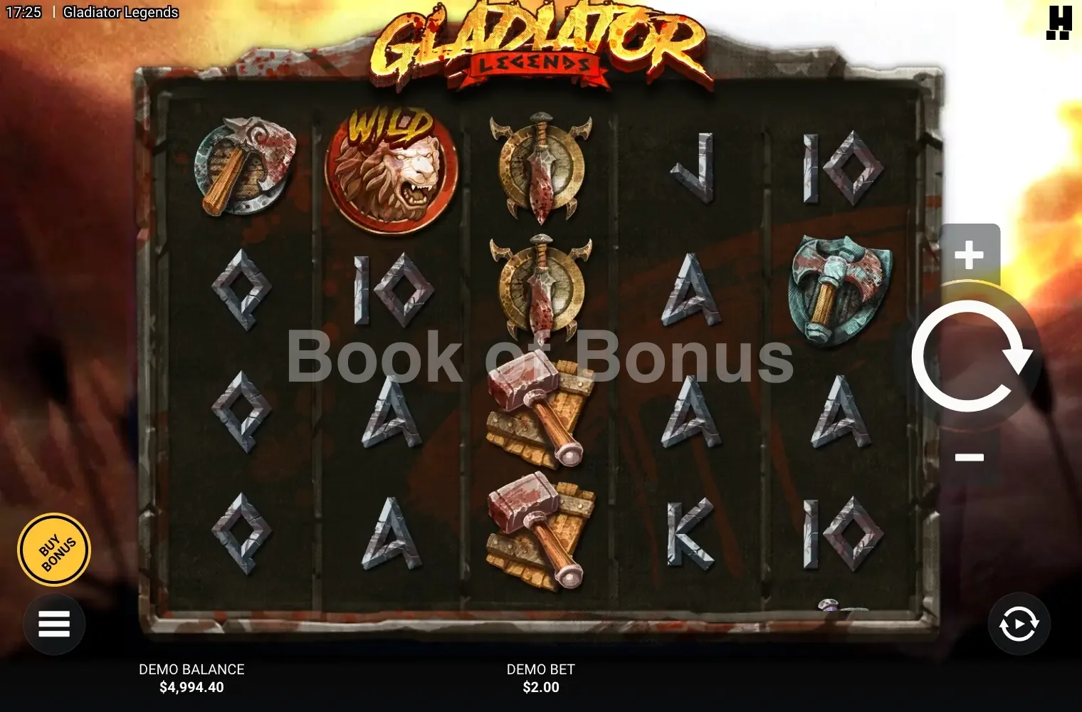 Gladiator Legends par Hacksaw Gaming - jeu de base et disposition des rouleaux