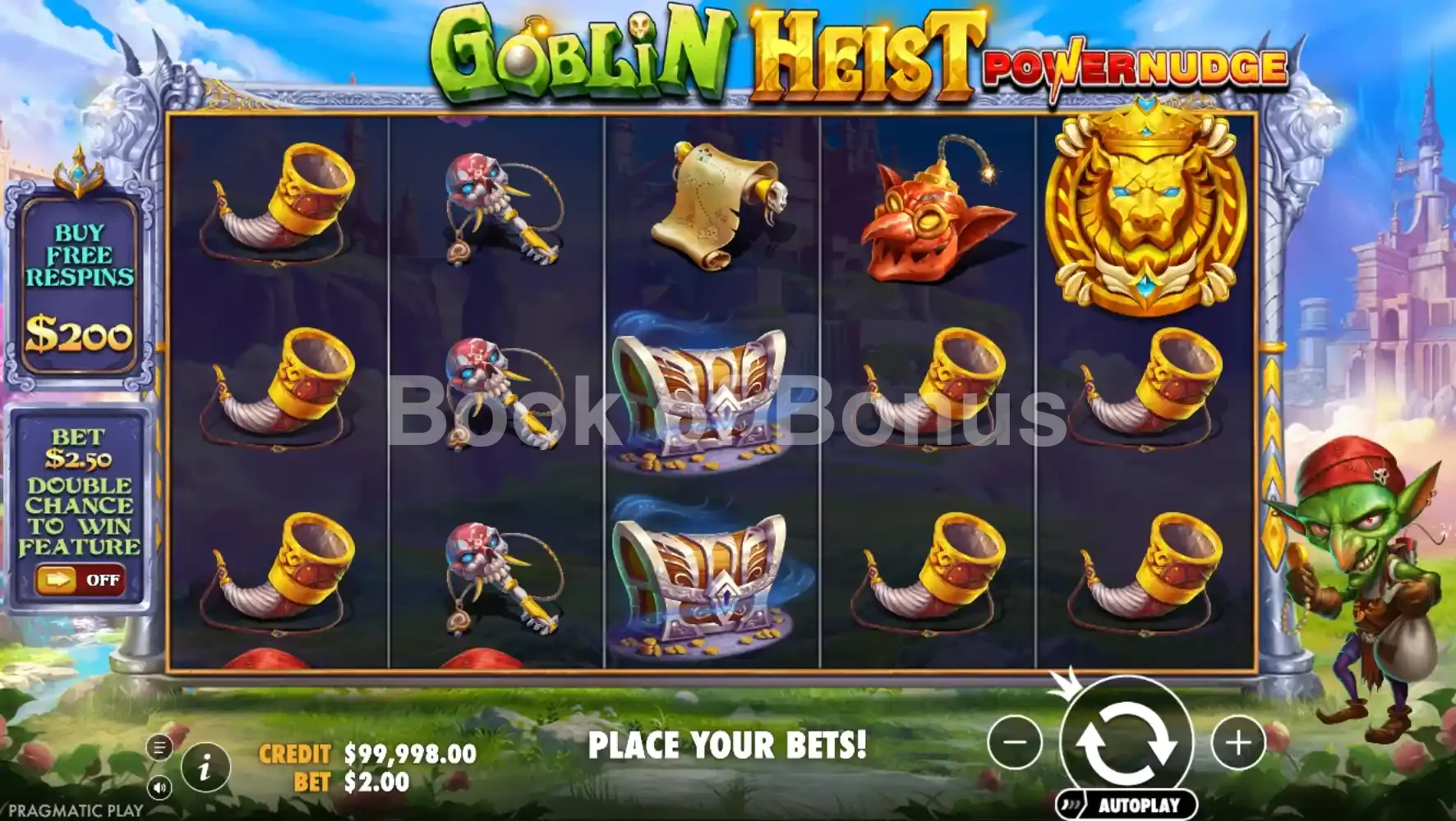 Goblin Heist Powernudge par Pragmatic Play - jeu de base et disposition des rouleaux