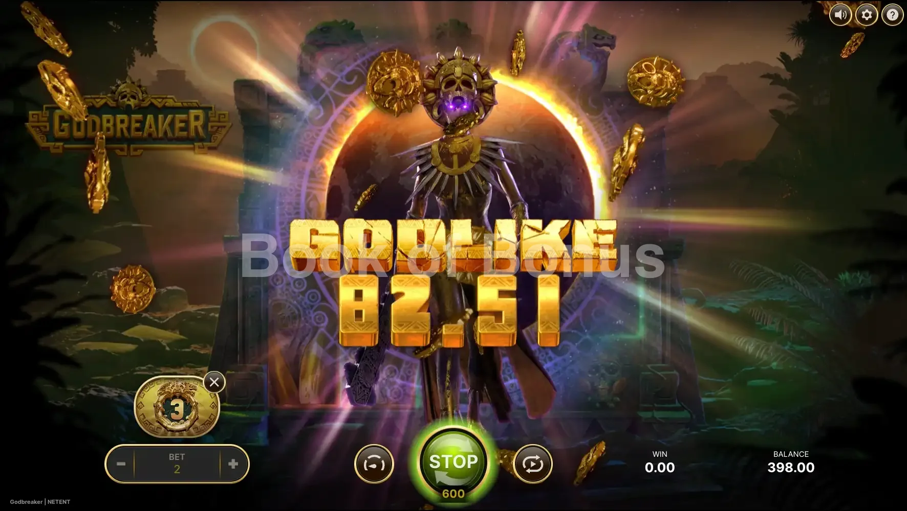 Godbreaker par NetEnt - gros gain