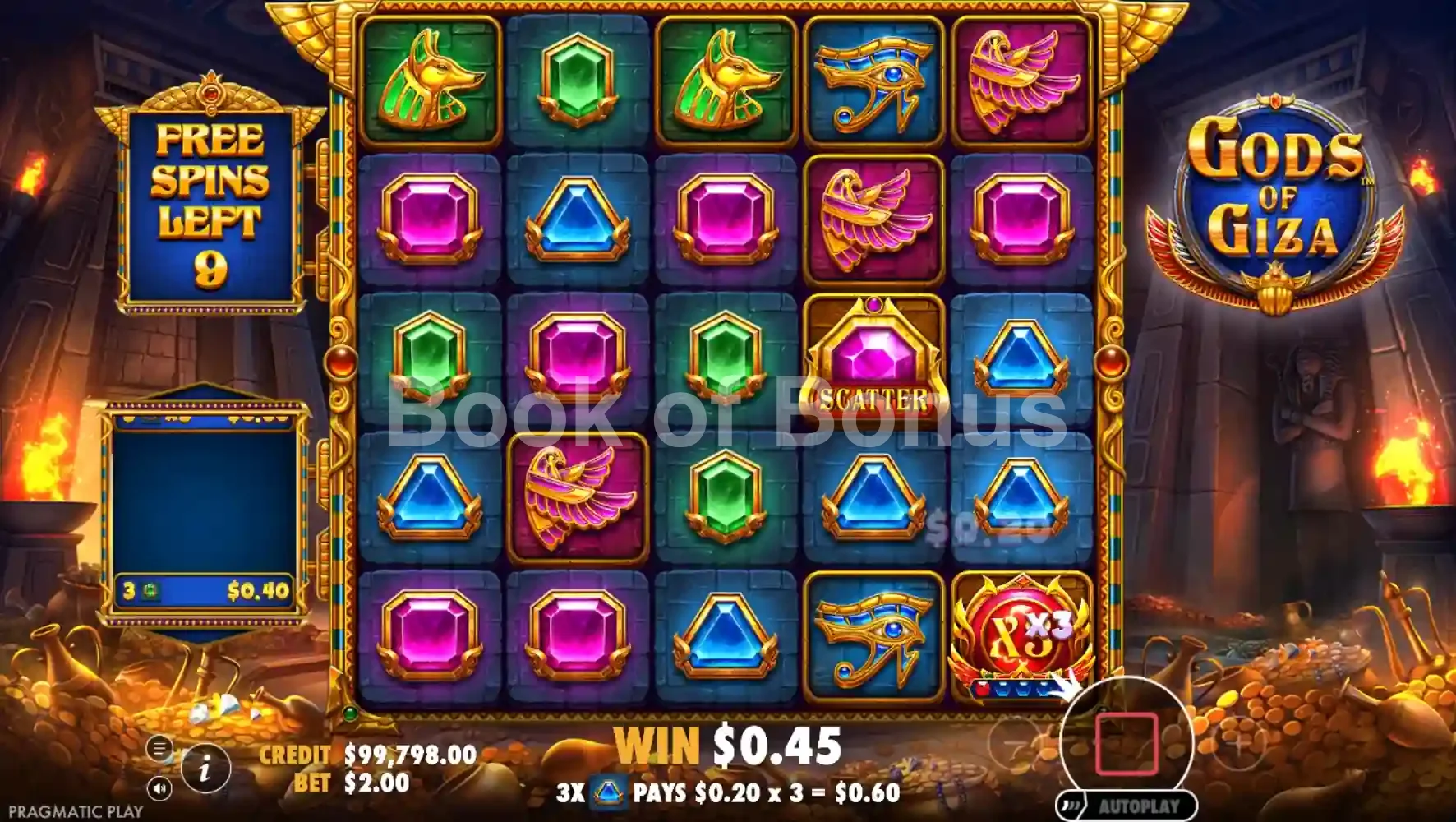 Gods of Giza par Pragmatic Play - tours gratuits