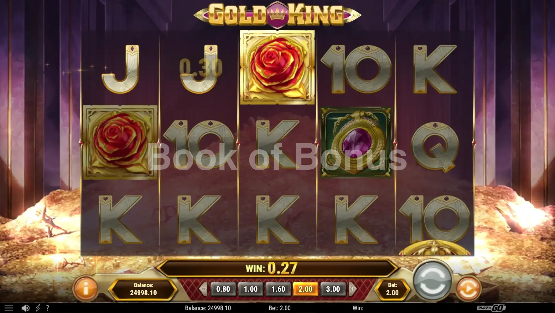 Gold King par Play'n GO - base game 2