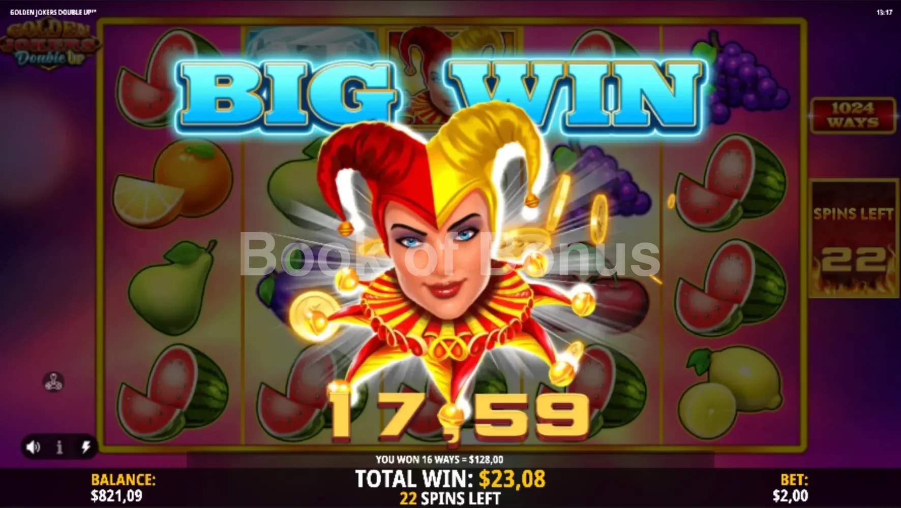 Golden Jokers Double Up par iSoftBet - gros gain