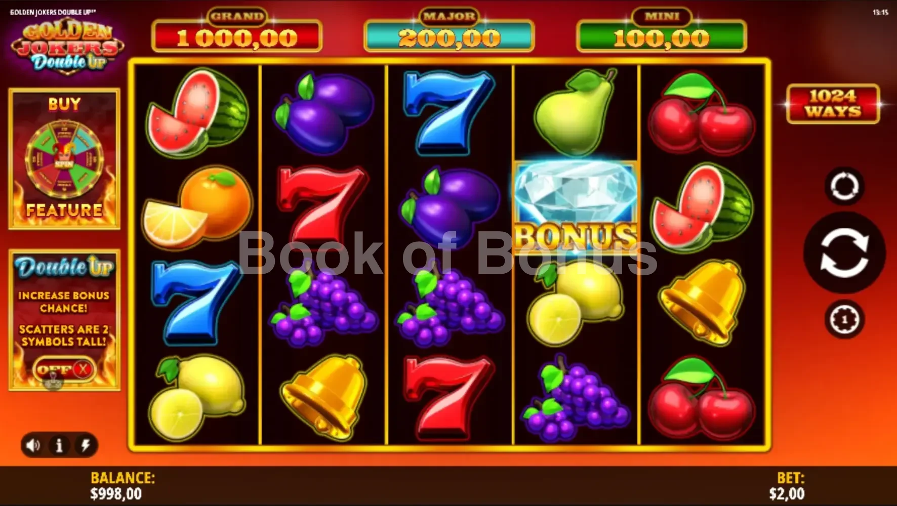Golden Jokers Double Up par iSoftBet - jeu de base et disposition des rouleaux