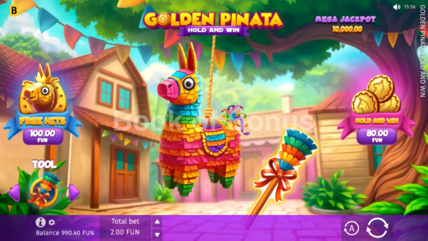Golden Pinata Hold & Win par BGaming - jeu de base et disposition des rouleaux