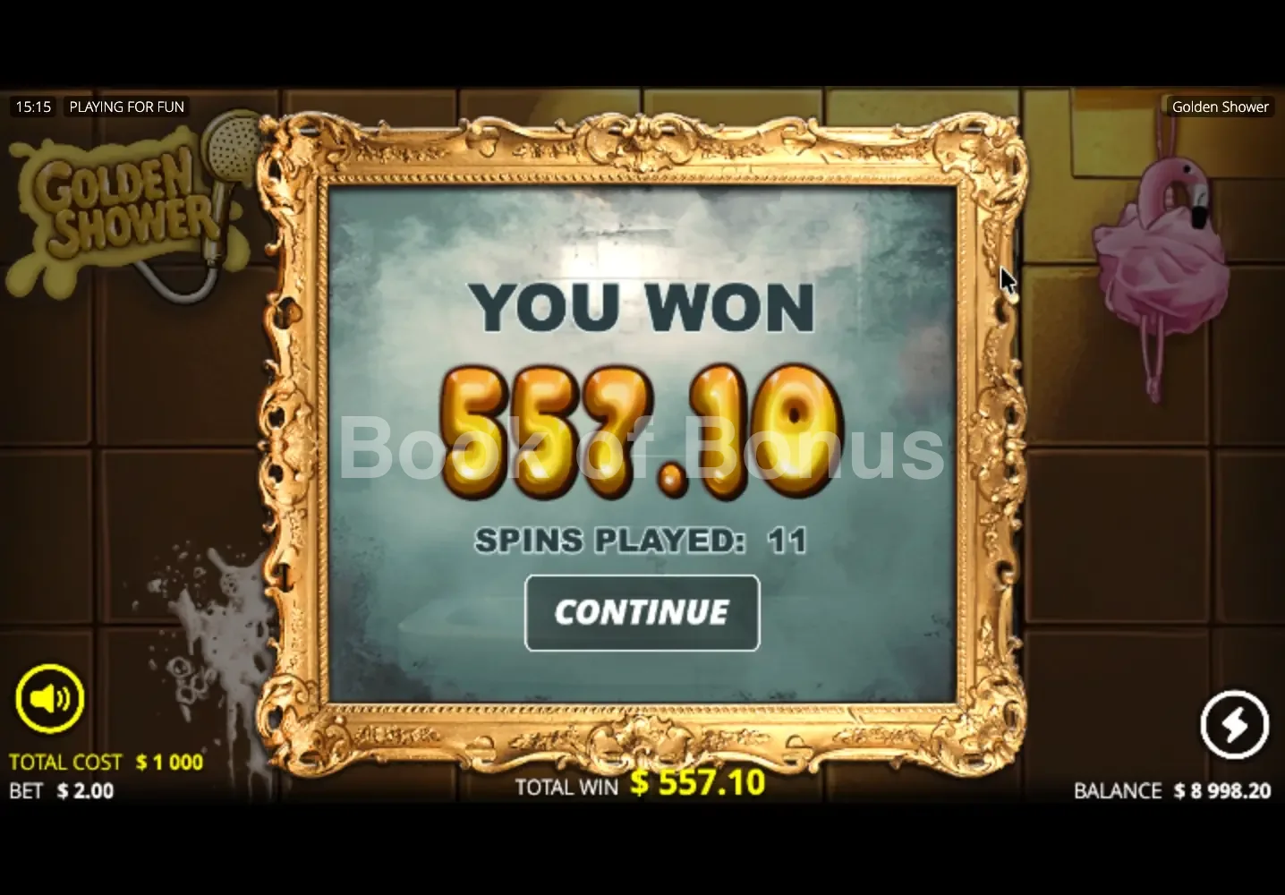 Gros gain Golden Shower