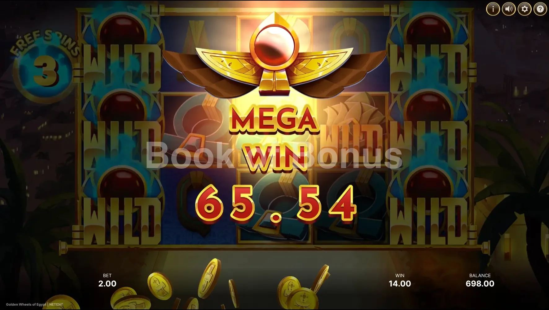 Grand gain Golden Wheels of Egypt