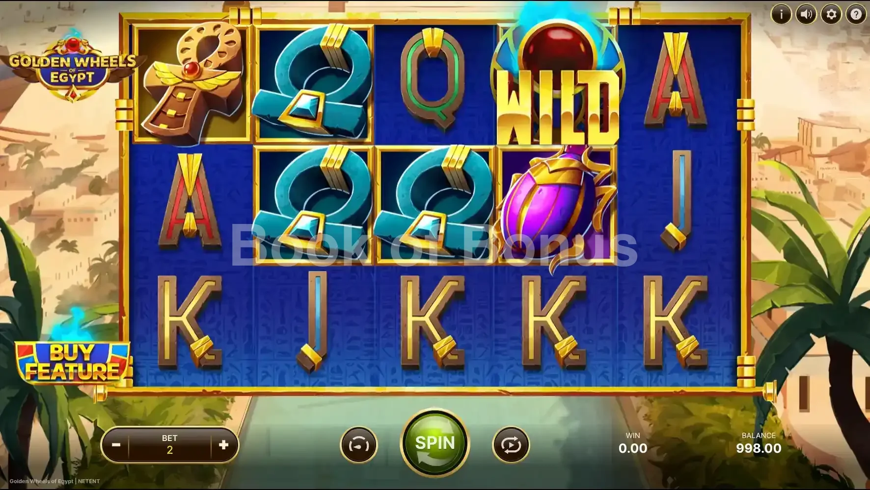 Jeu de base Golden Wheels of Egypt