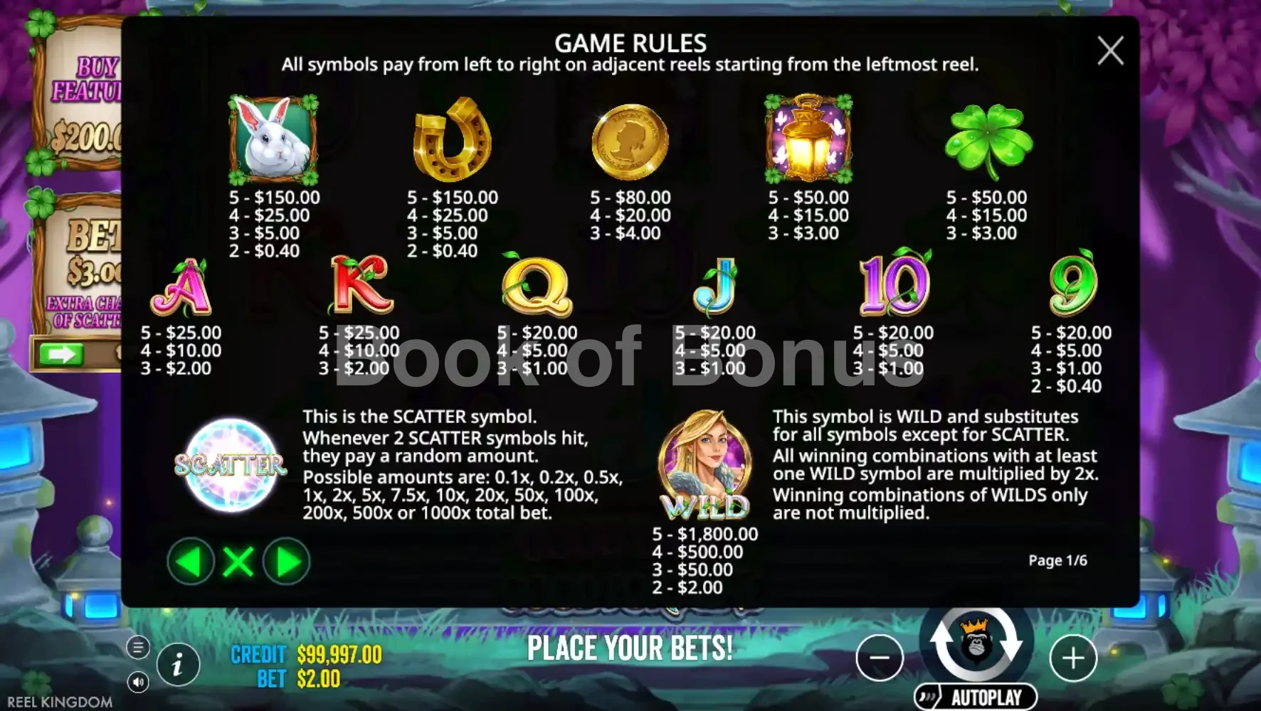 Good Luck & Good Fortune par Pragmatic Play - table des gains et valeurs des symboles