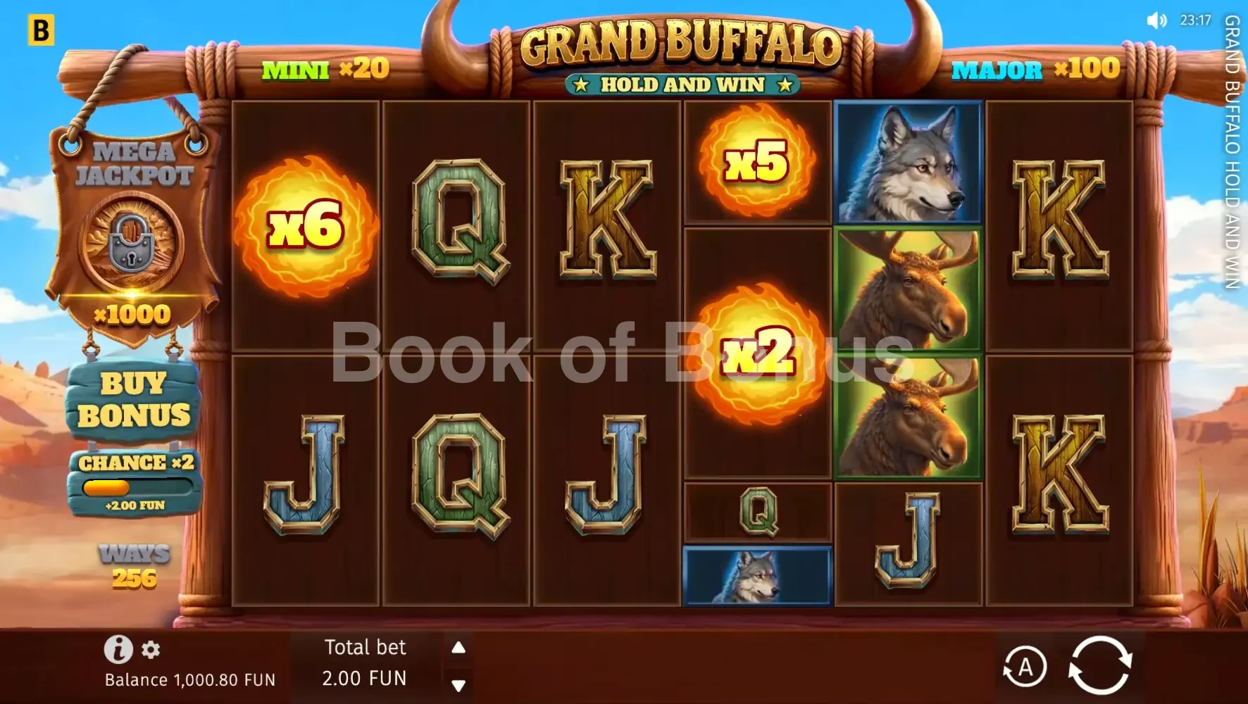 Jeu de base Grand Buffalo Hold & Win