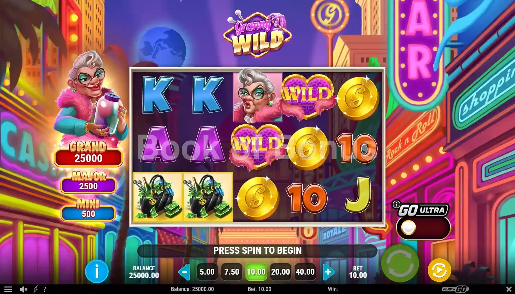 Granny’s Wild par Play'n GO - jeu de base et disposition des rouleaux