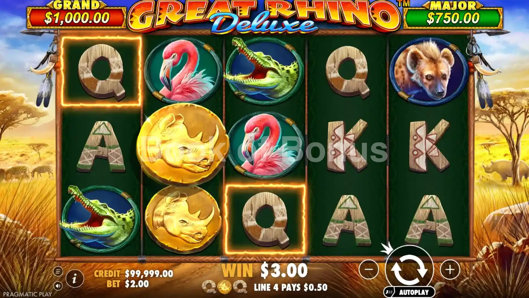 Great Rhino Deluxe par Pragmatic Play - base game 2