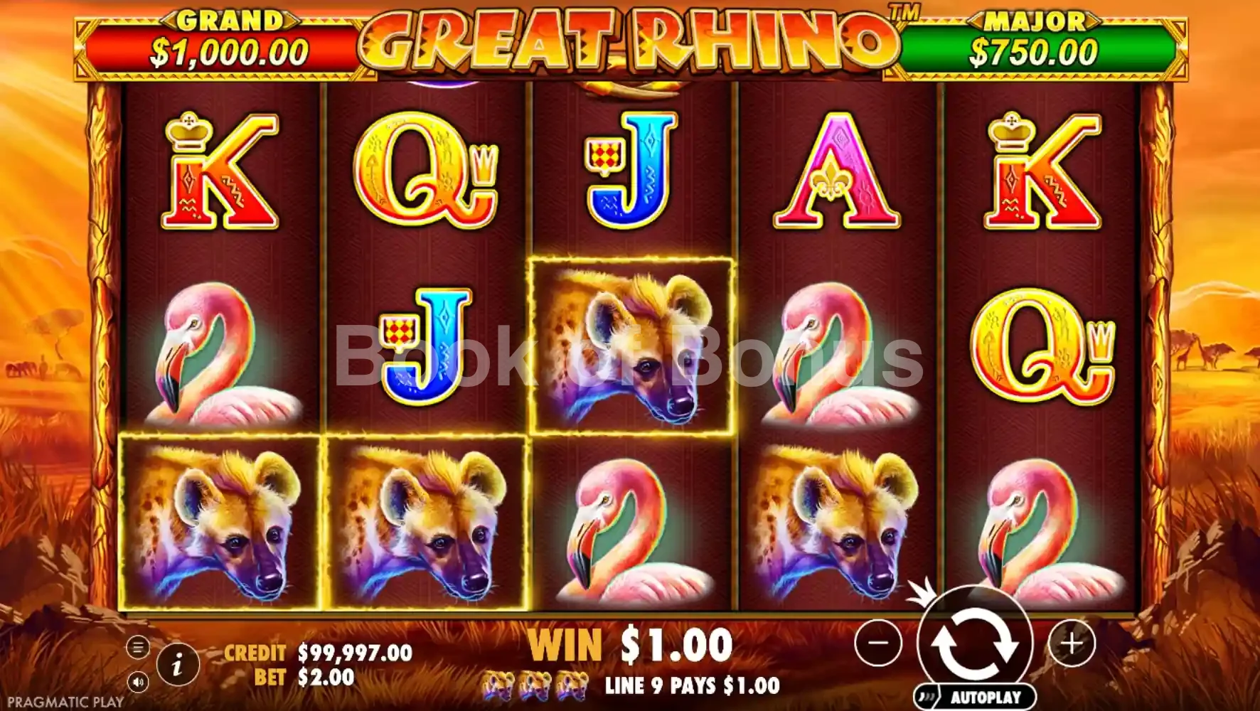 Great Rhino par Pragmatic Play - base game 2