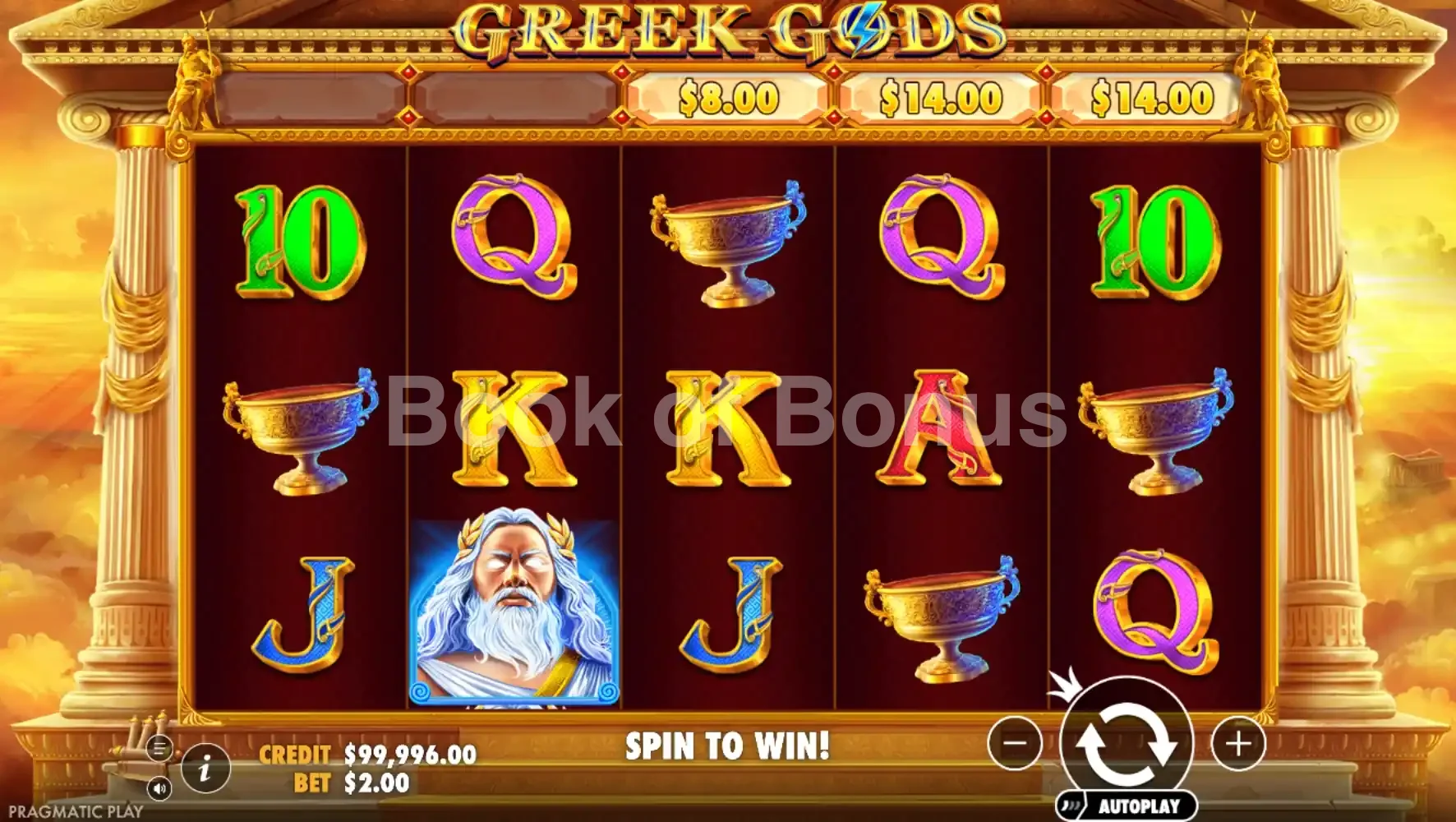 Greek Gods par Pragmatic Play - base game 2