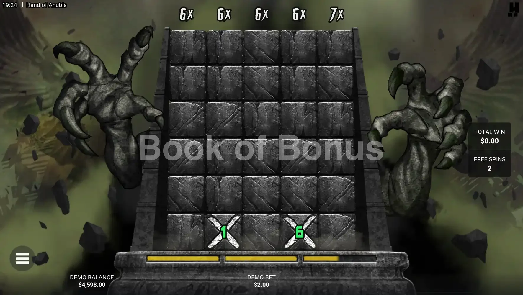 Hand of Anubis par Hacksaw Gaming - tours gratuits