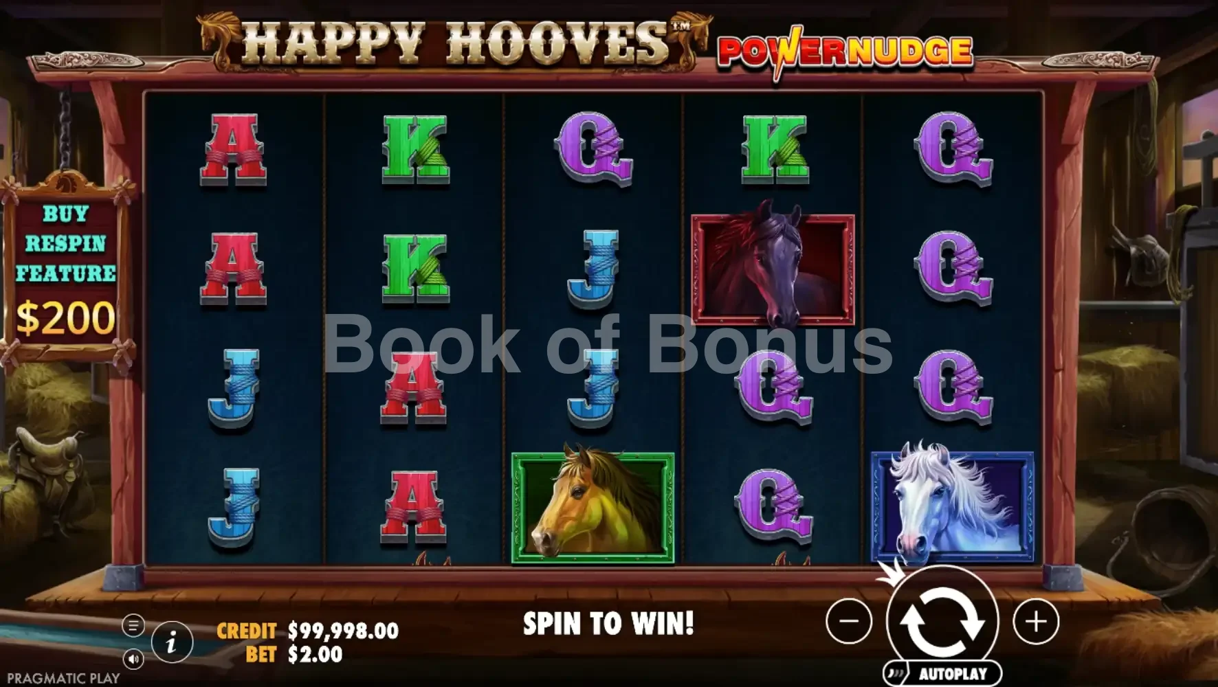 Happy Hooves par Pragmatic Play - jeu de base et disposition des rouleaux
