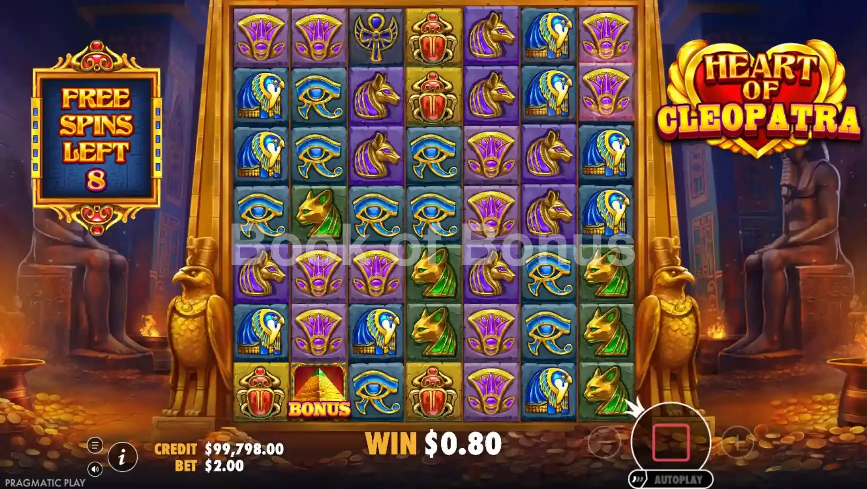 Heart of Cleopatra par Pragmatic Play - tours gratuits