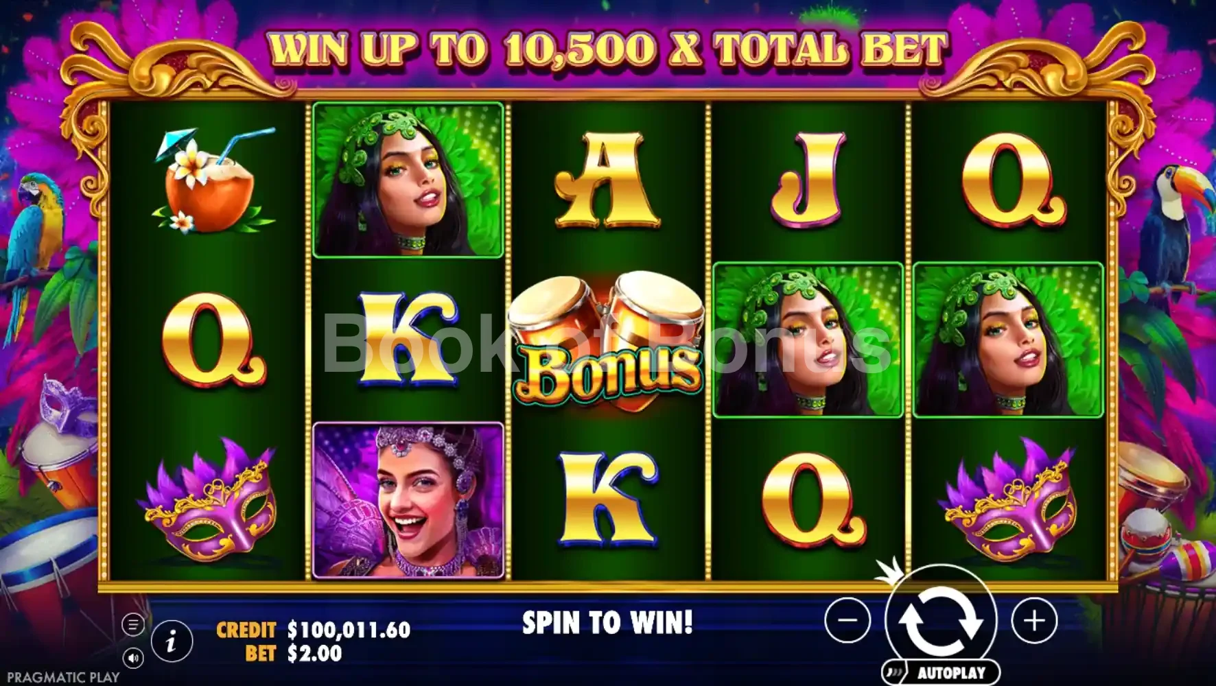 Free spins bonus Heart of Rio