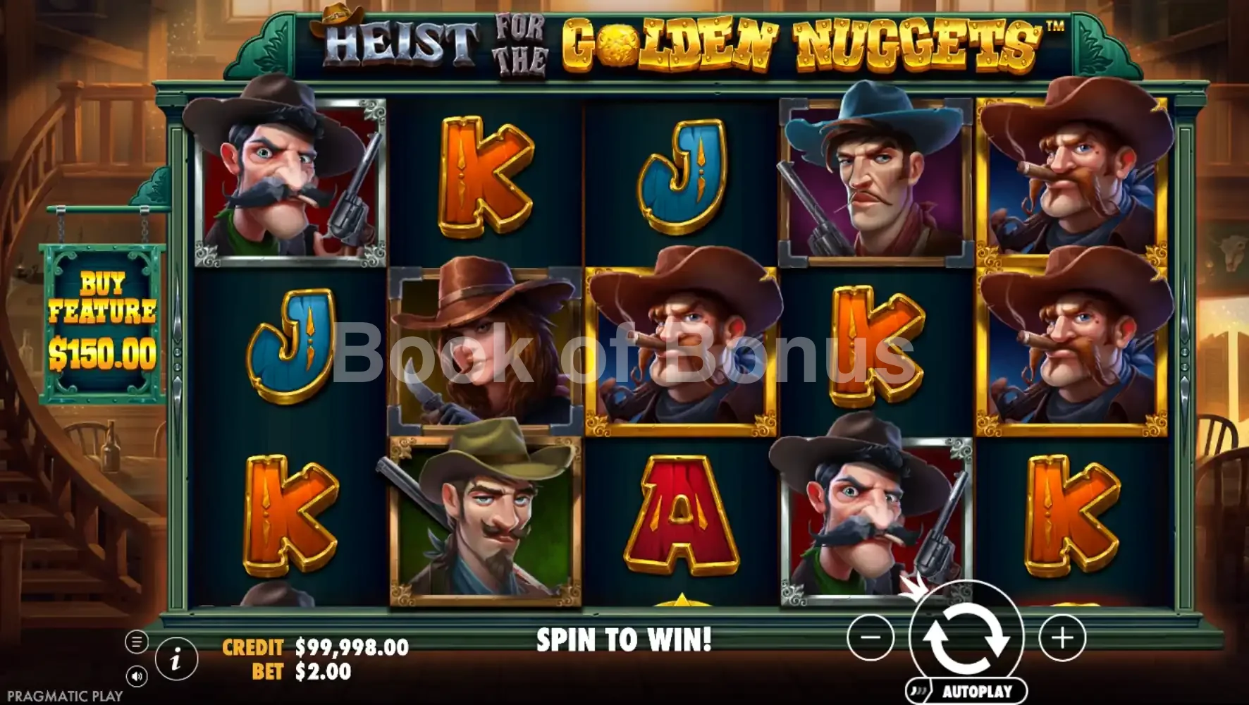 Jeu de base Heist for the Golden Nuggets