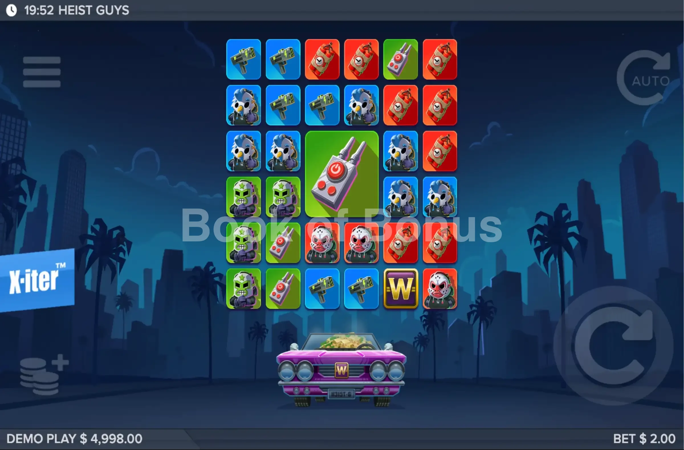 Heist Guys par ELK Studios - jeu de base et disposition des rouleaux