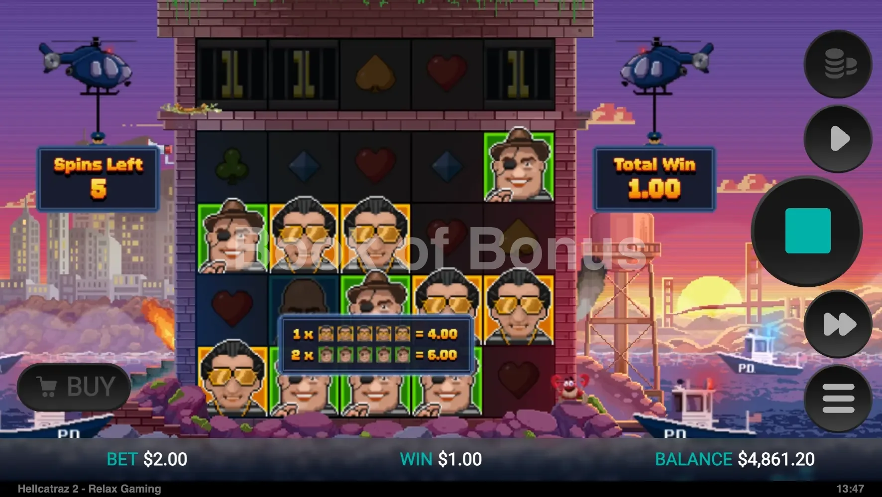 Hellcatraz 2 Dream Drop par Relax Gaming - tours gratuits
