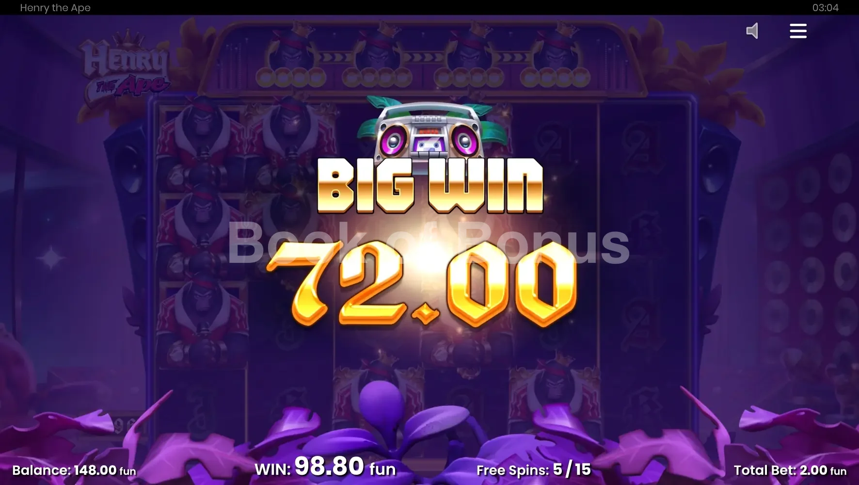 Henry The Ape par Push Gaming - gros gain