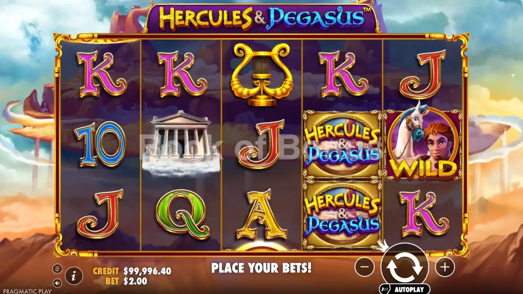 Hercules And Pegasus par Pragmatic Play - base game 2