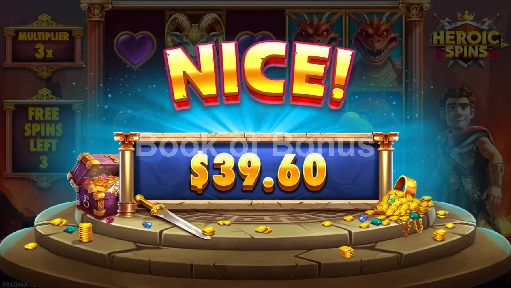 Heroic Spins par Pragmatic Play - gros gain