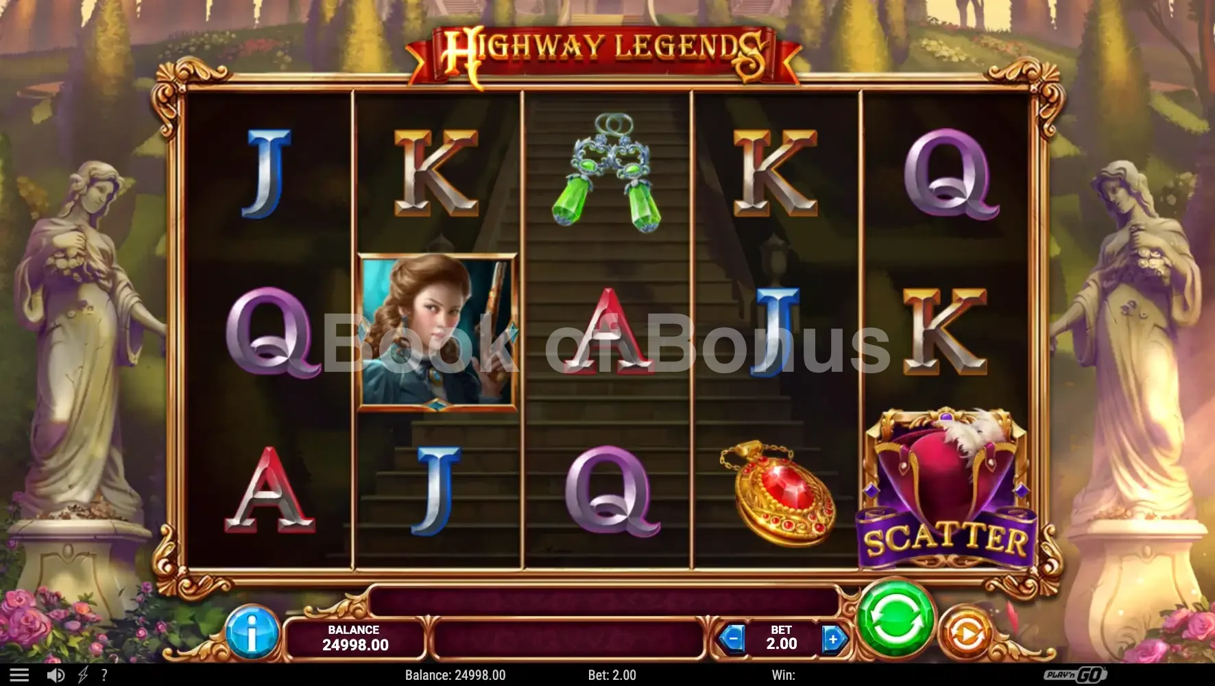 Highway Legends par Play'n GO - jeu de base et disposition des rouleaux