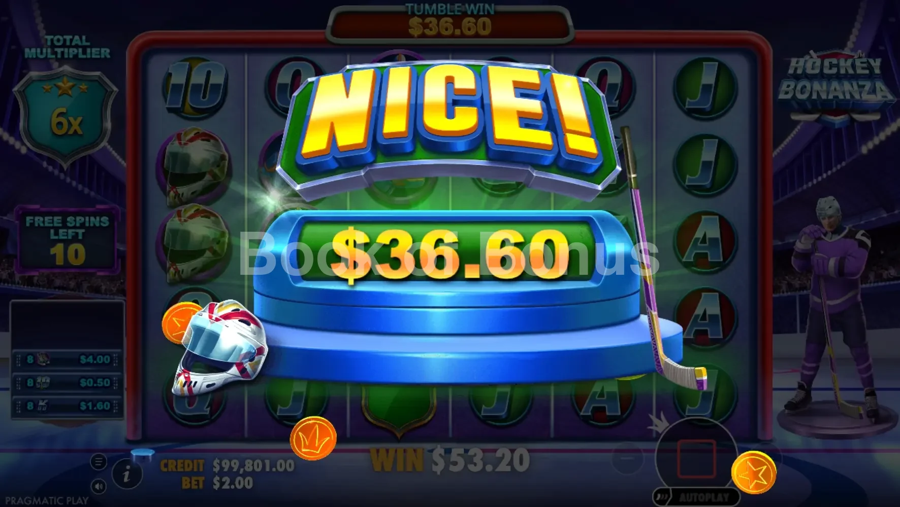 Hockey Bonanza par Pragmatic Play - gros gain