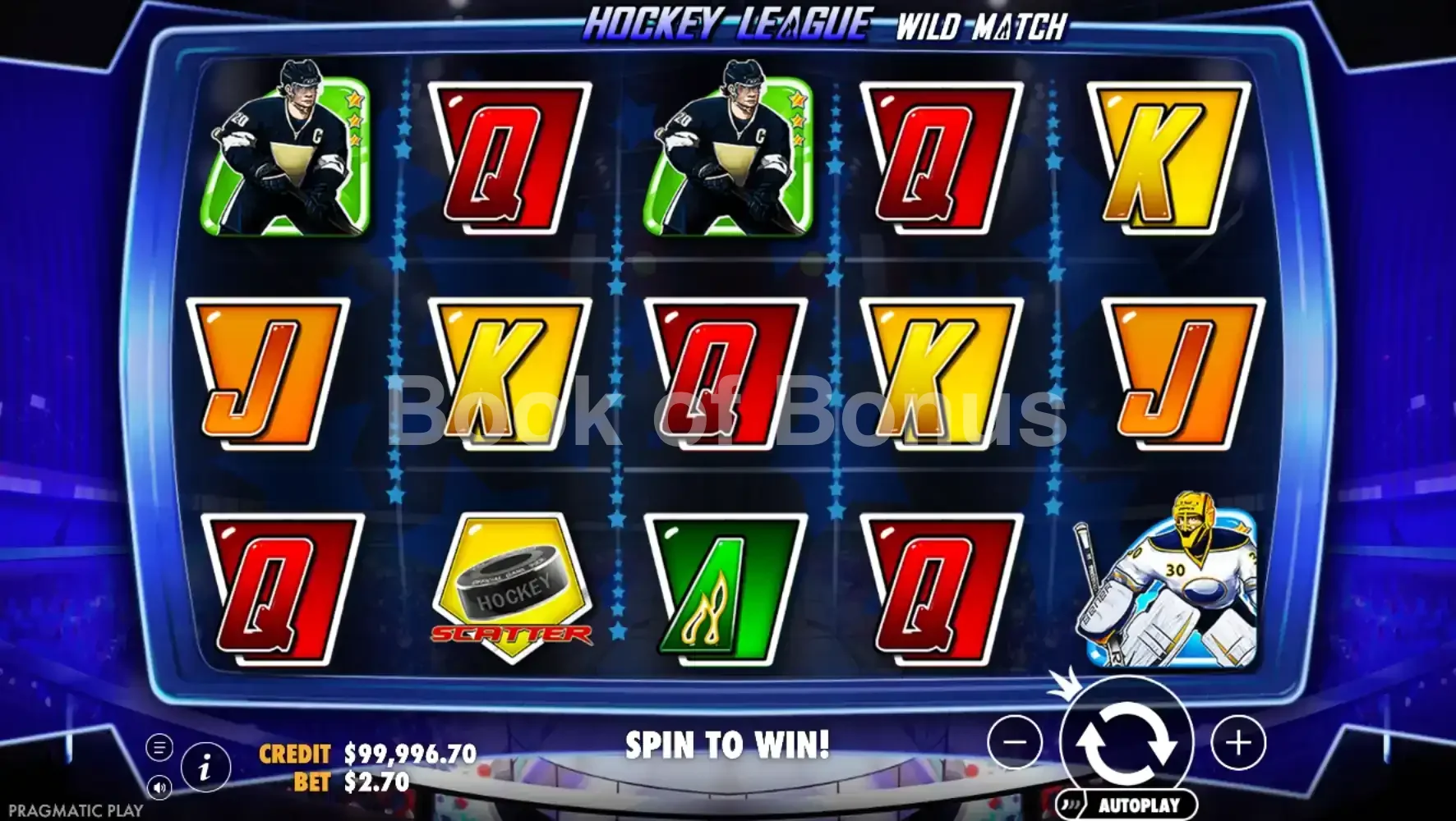 Hockey League Wild Match par Pragmatic Play - jeu de base et disposition des rouleaux
