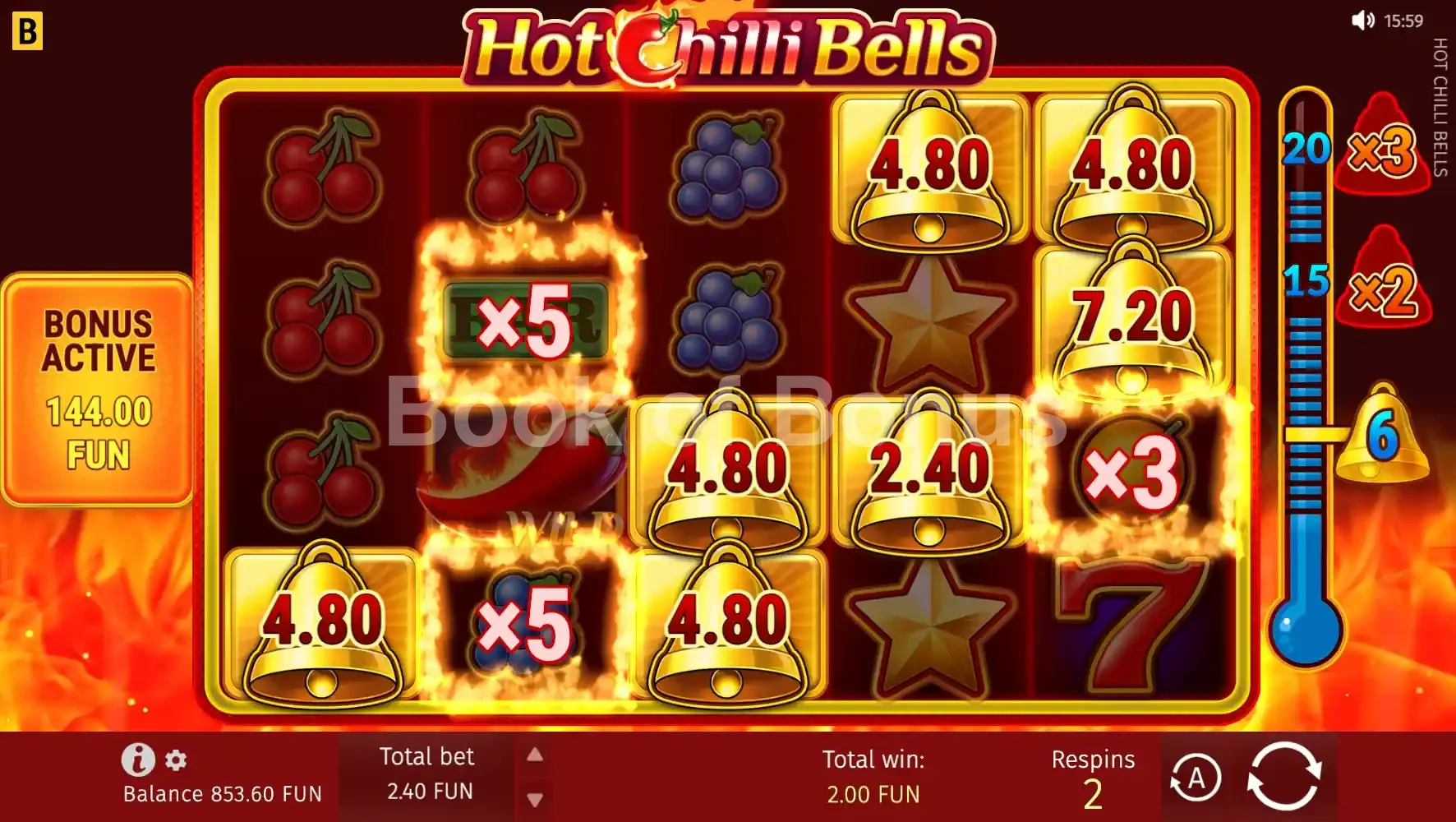 Hot Chilli Bells par BGaming - tours gratuits