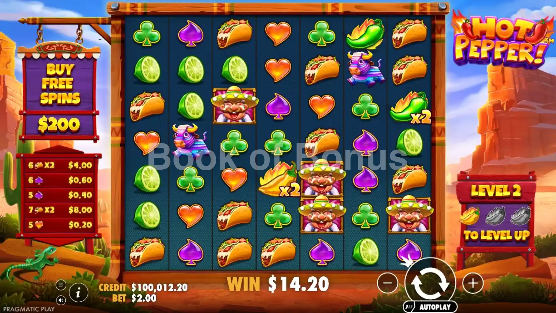 Hot Pepper par Pragmatic Play - jeu de base et disposition des rouleaux