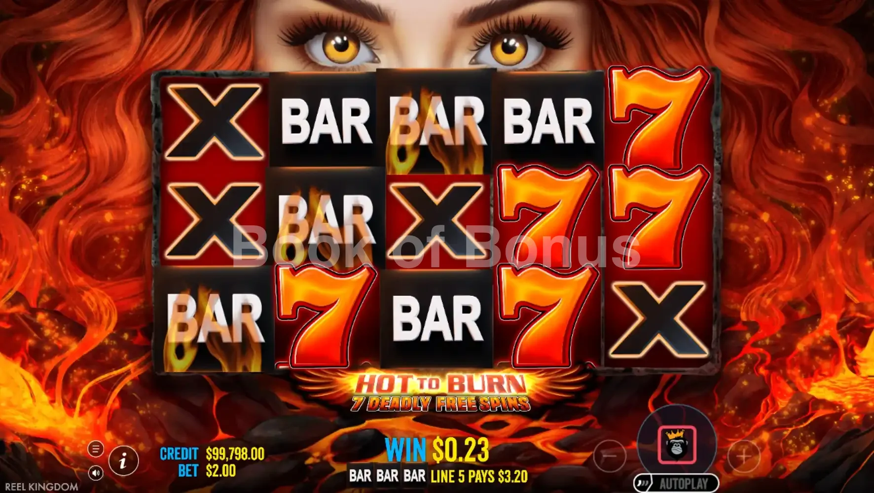 Hot to Burn 7 Deadly Free Spins par Reel Kingdom - tours gratuits