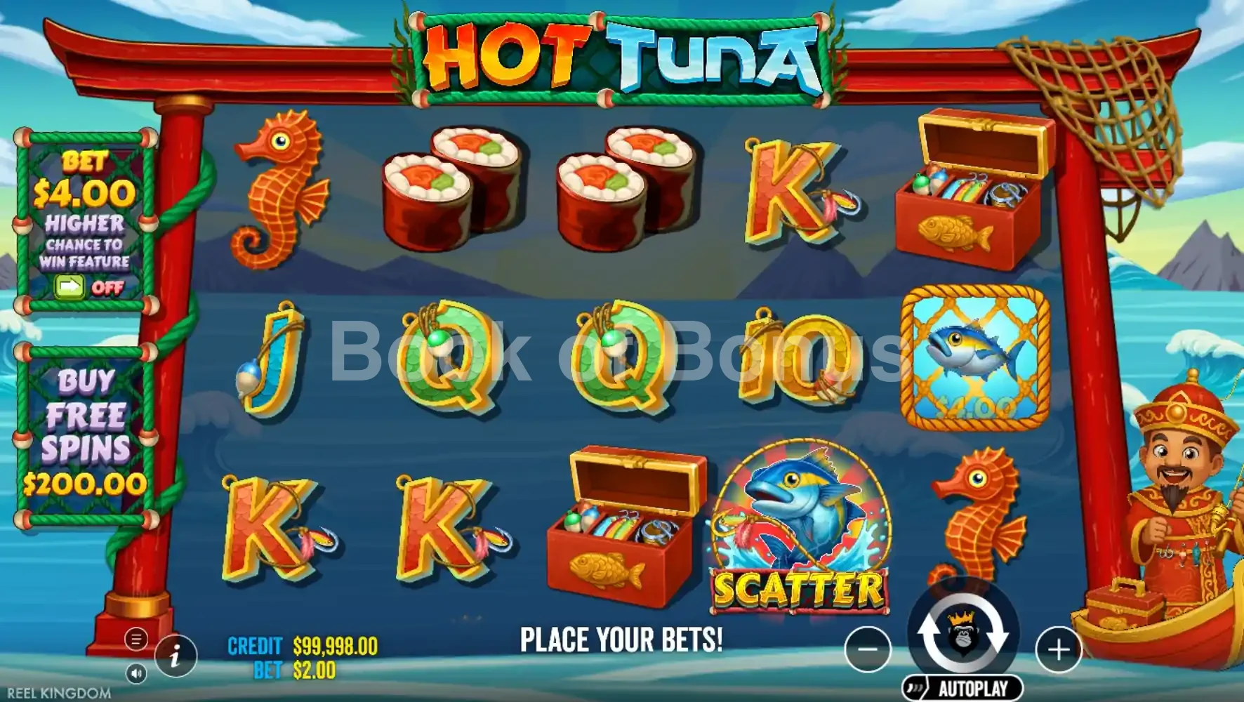 Hot Tuna par Pragmatic Play - jeu de base et disposition des rouleaux