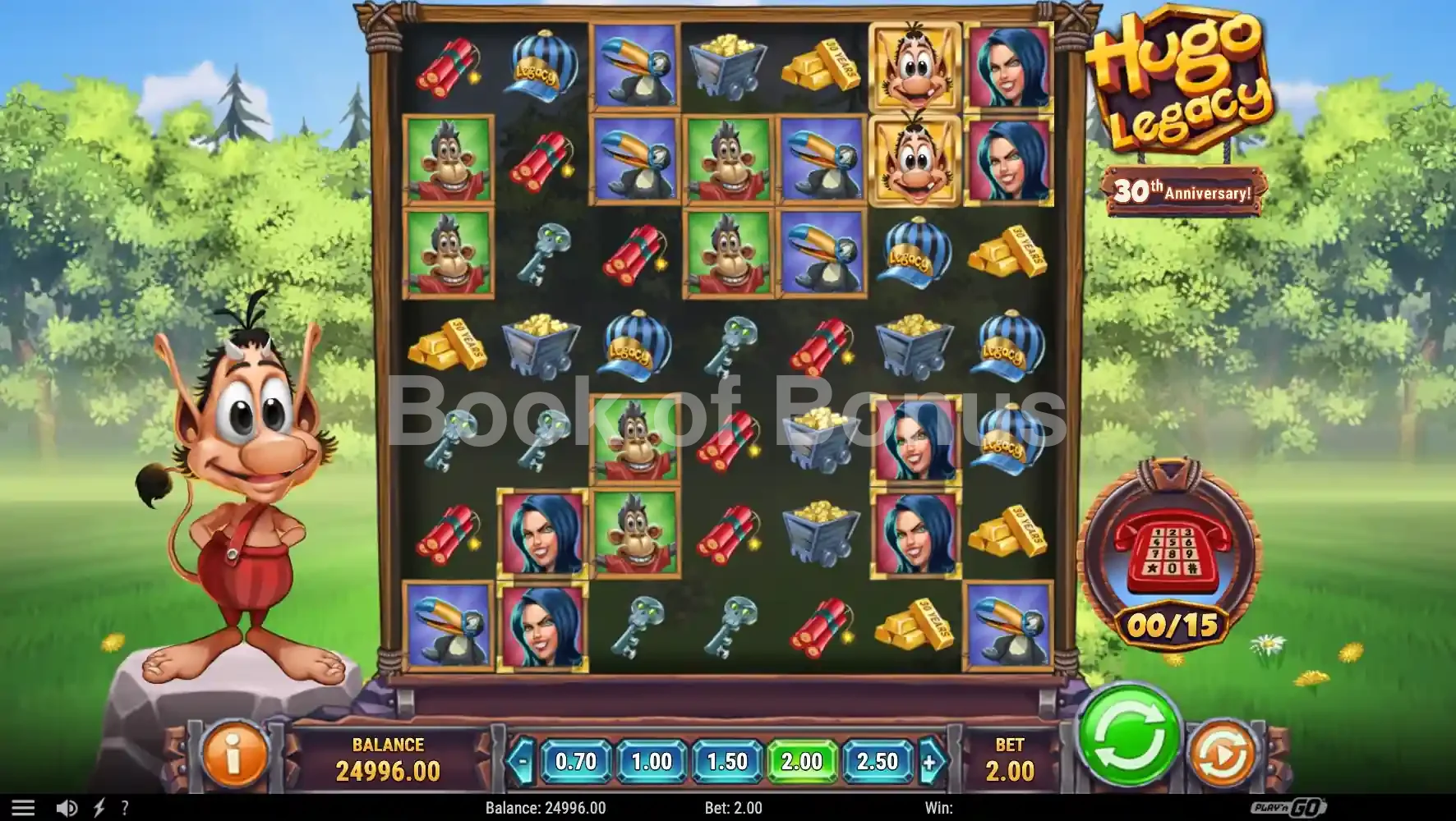 Hugo Legacy par Play'n GO - base game 2