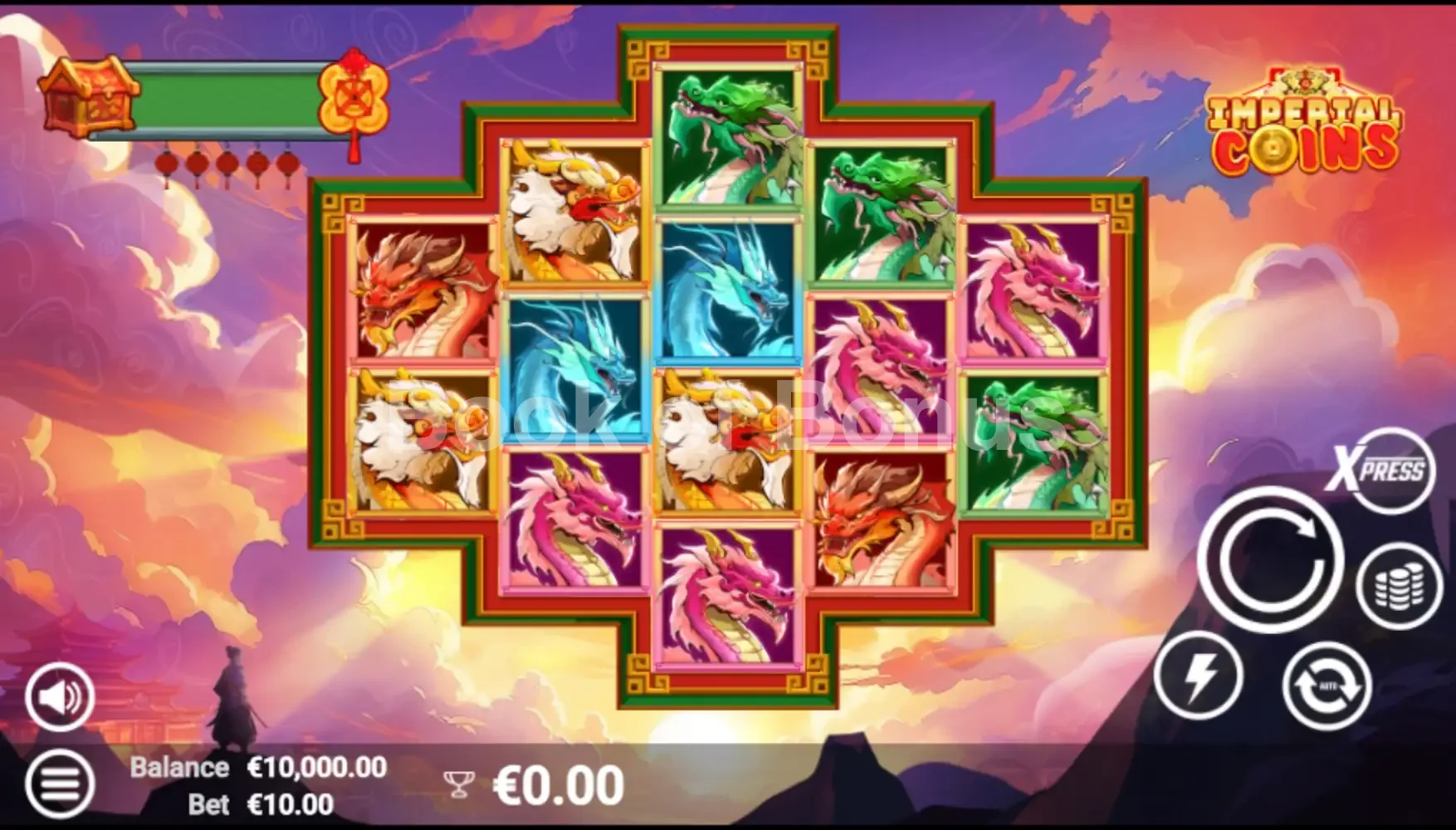 Imperial Coins par Avatar UX - jeu de base et disposition des rouleaux