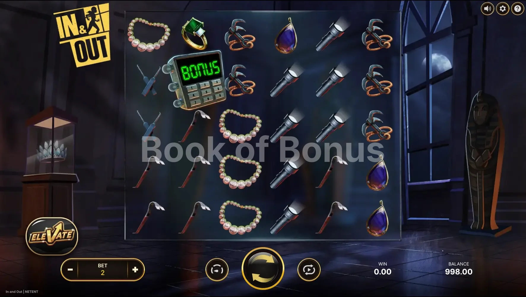 In And Out par NetEnt - jeu de base et disposition des rouleaux