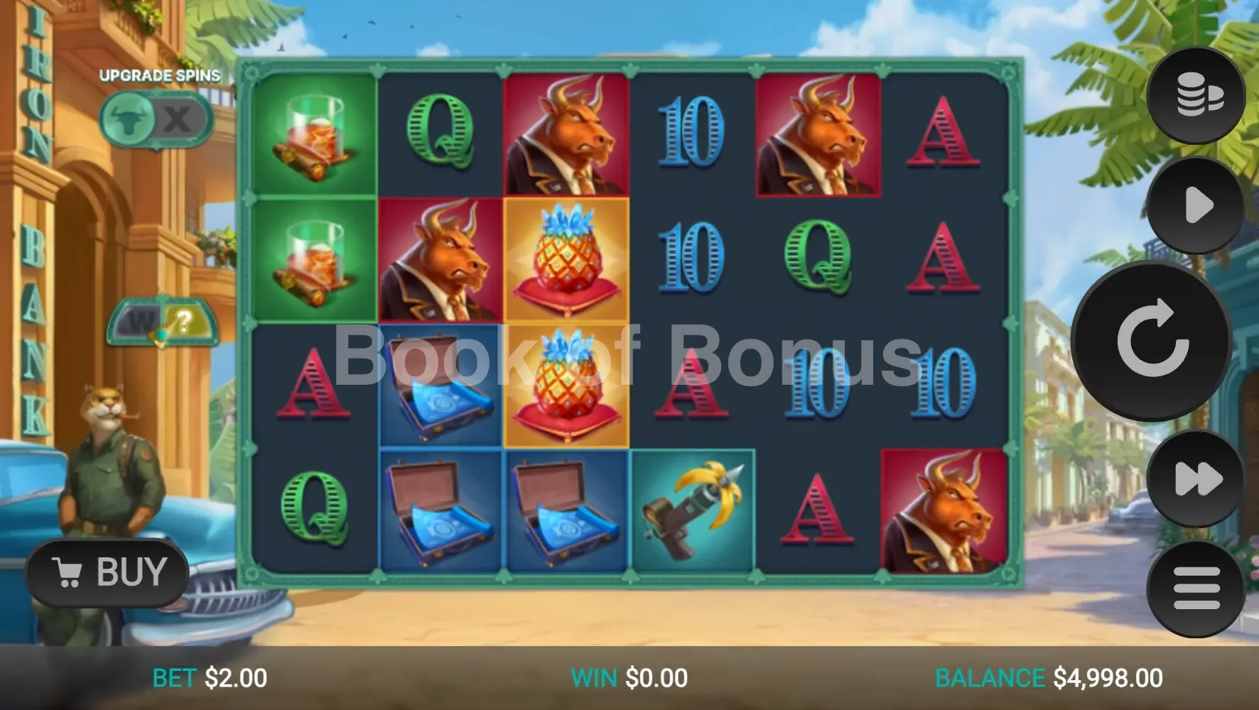 Iron Bank 2 par Relax Gaming - jeu de base et disposition des rouleaux