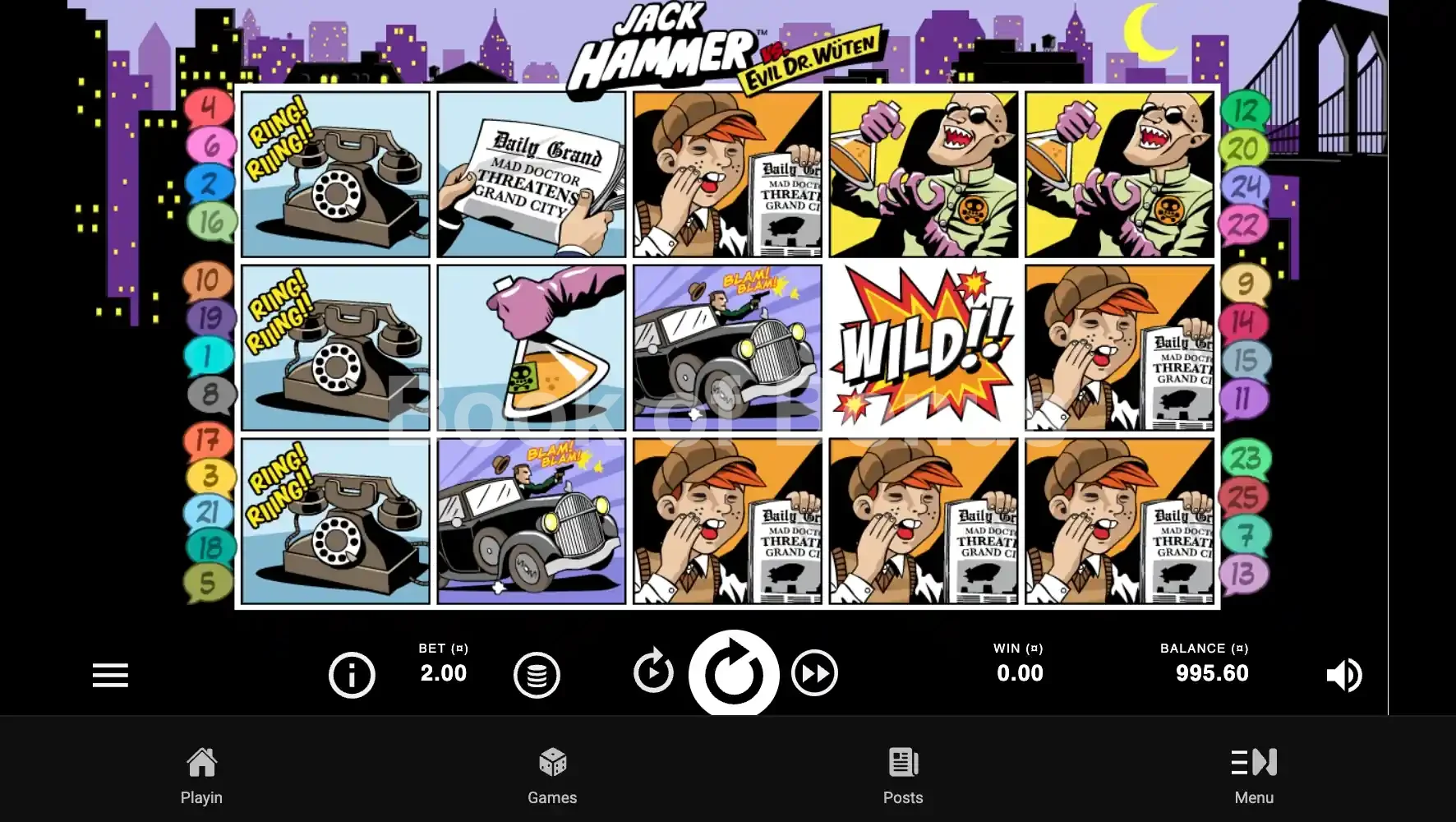Jack Hammer par NetEnt - base game 2