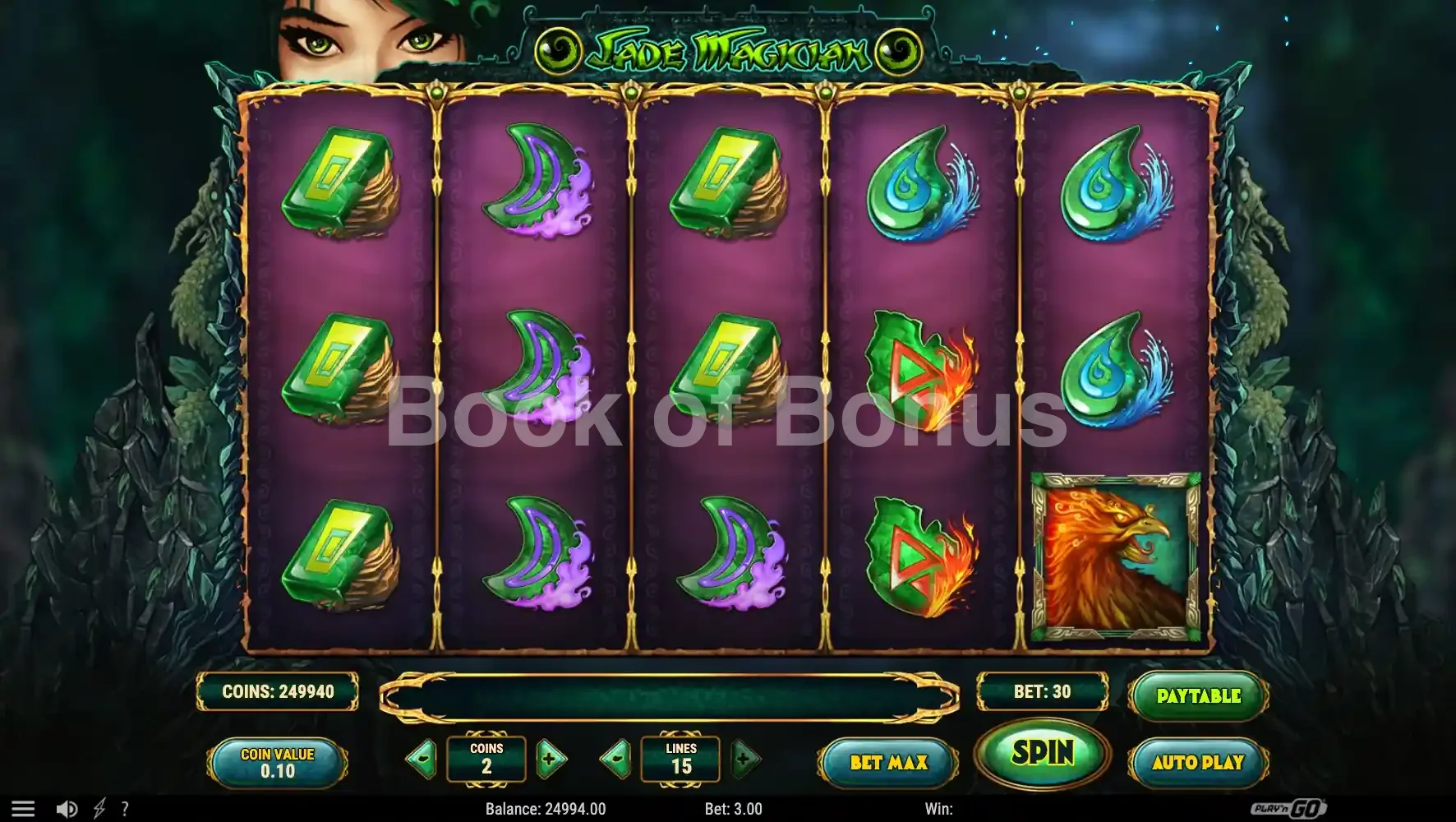 Jade Magician par Play'n GO - base game 2