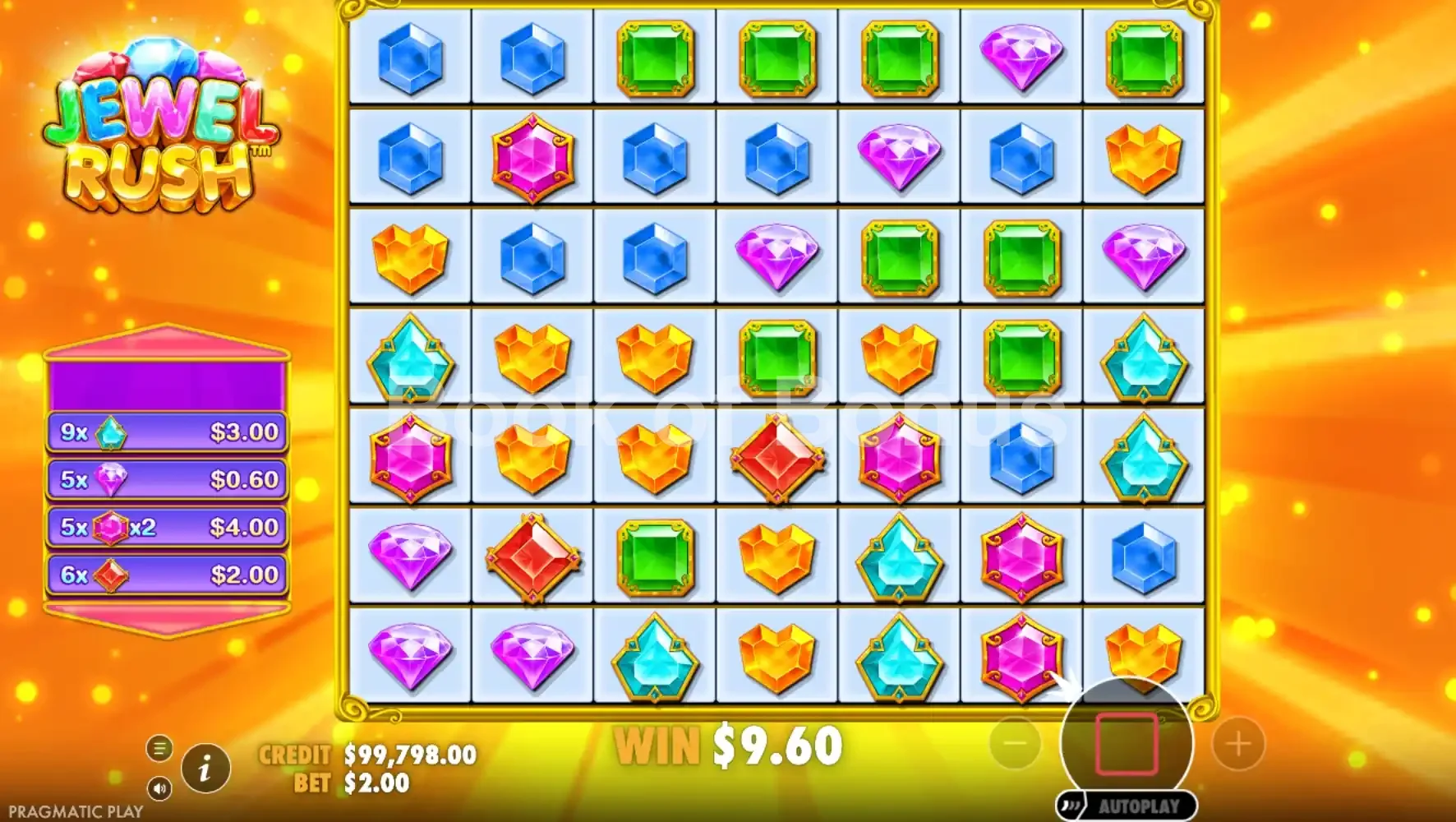 Jewel Rush par Pragmatic Play - tours gratuits