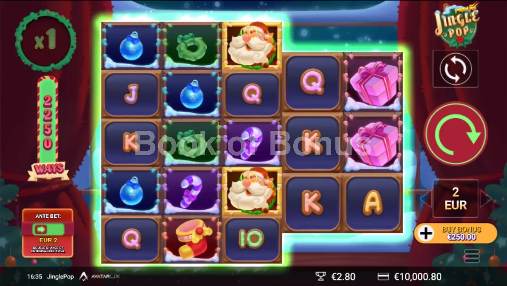 JinglePop par Avatar UX - jeu de base et disposition des rouleaux