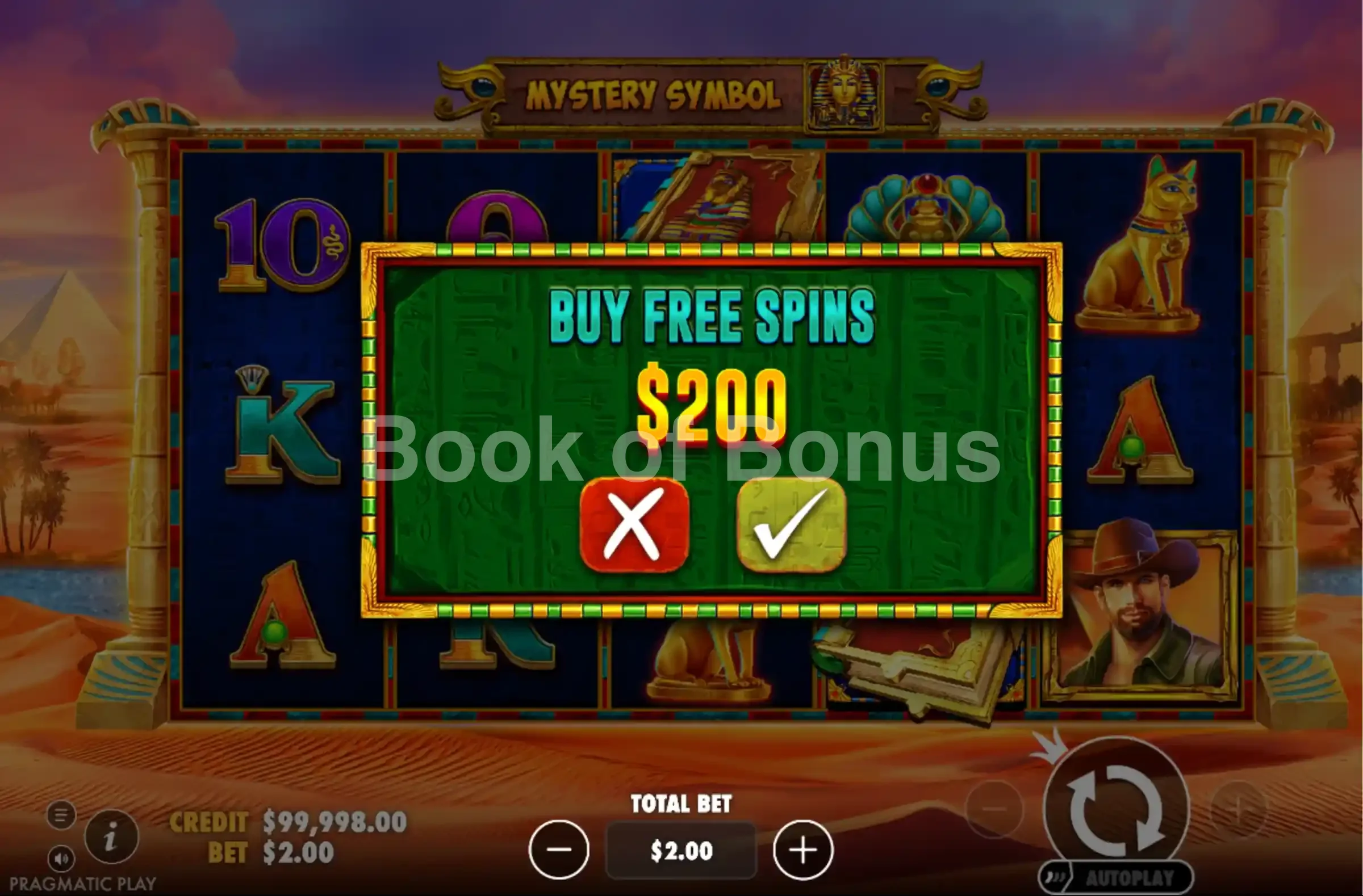 John Hunter and the Book of Tut Respin par Pragmatic Play - menu d'achat de bonus et options