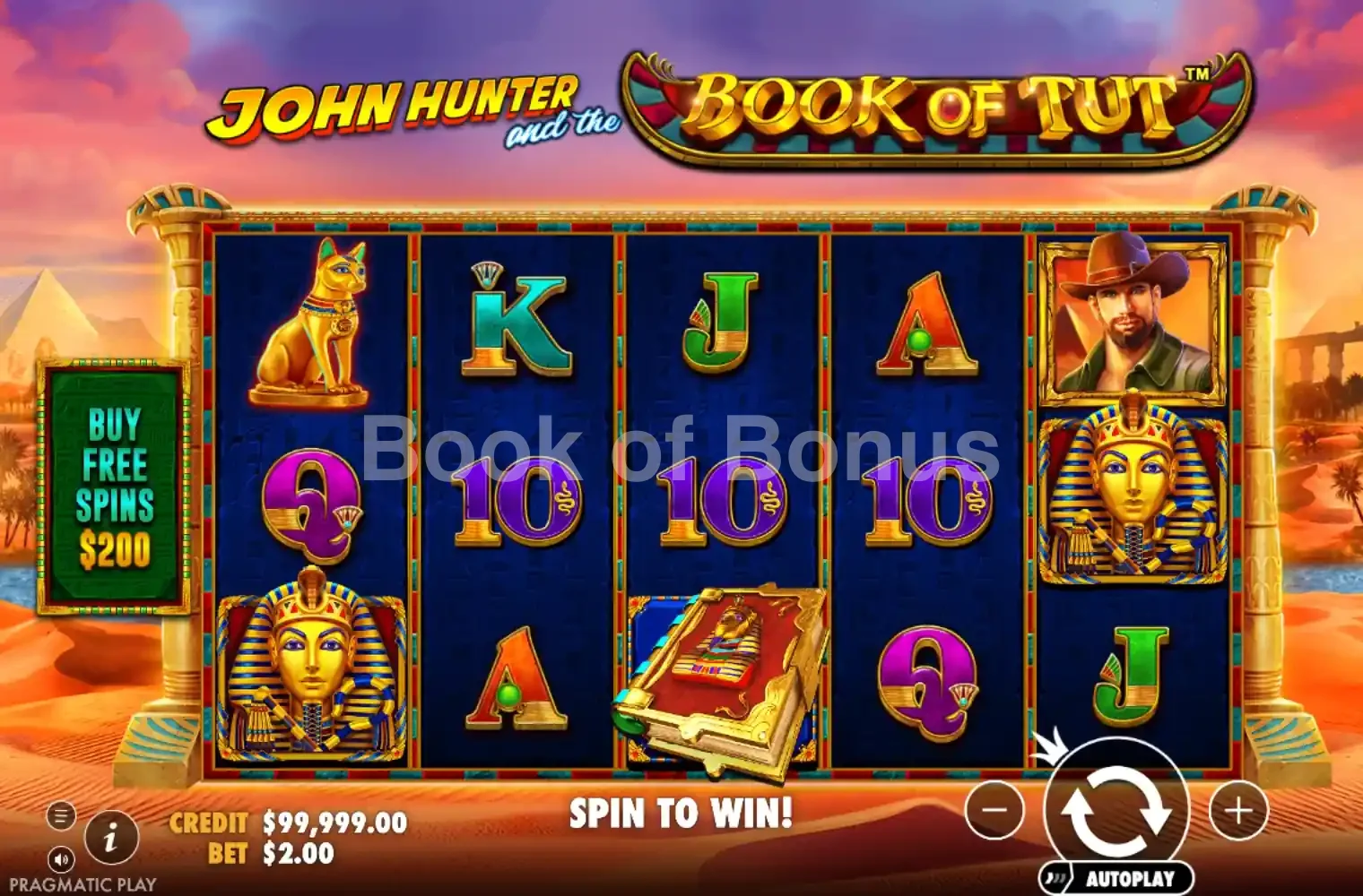 Jeu de base John Hunter and the Book of Tut