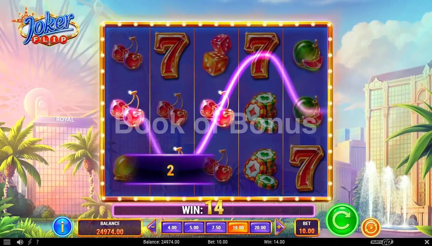 Résultat de spin Joker Flip